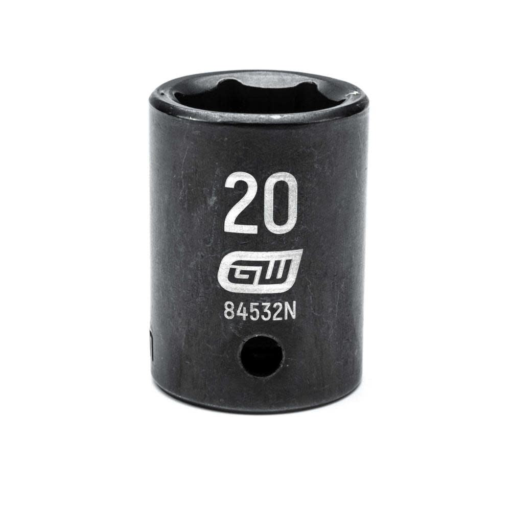 1/2in Drive 20mm 6 Point Standard Impact Metric Socket 84532N