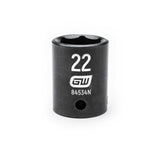 1/2in Drive 6 Point Standard Impact Metric Socket 22mm 84534N