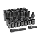 1/2in Drive 6 Point Standard/Deep SAE/Metric Impact Socket Set 44pc 89094