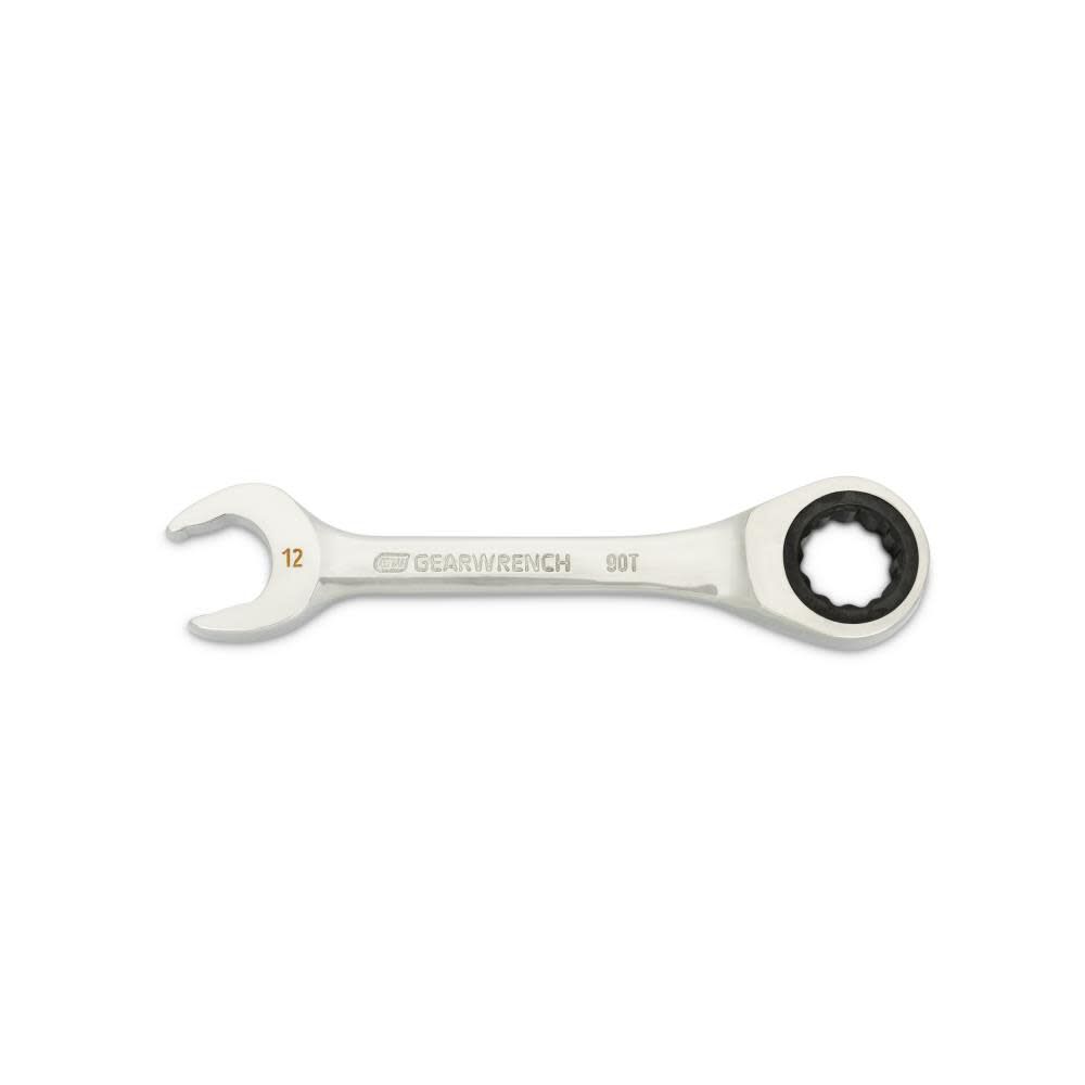 12mm 90-Tooth 12 Point Stubby Combination Ratcheting Wrench 86842