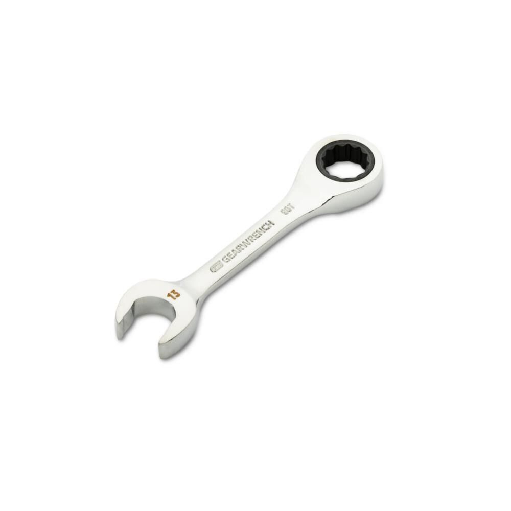 13mm 90-Tooth 12 Point Stubby Combination Ratcheting Wrench 86843