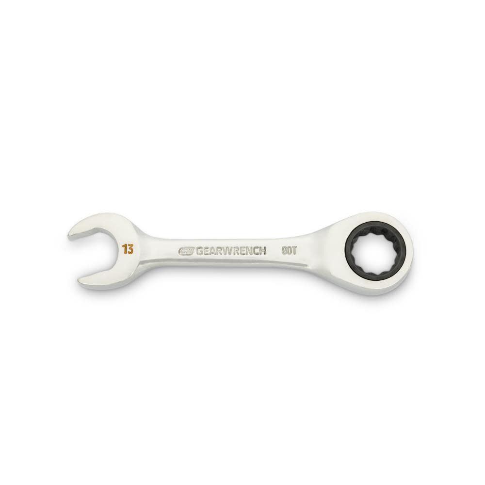 13mm 90-Tooth 12 Point Stubby Combination Ratcheting Wrench 86843