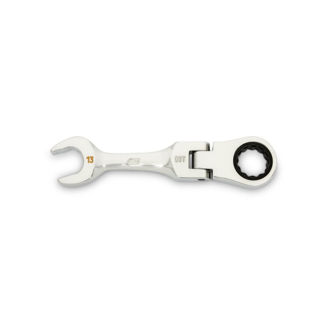 13mm 90-Tooth 12 Point Stubby Flex Combination Ratcheting Wrench 86863