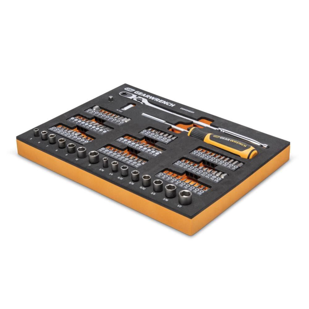 1/4 in Drive Slim Head Mechanics Tool Set in Foam Storage Tray 105pc GWMSMBS01