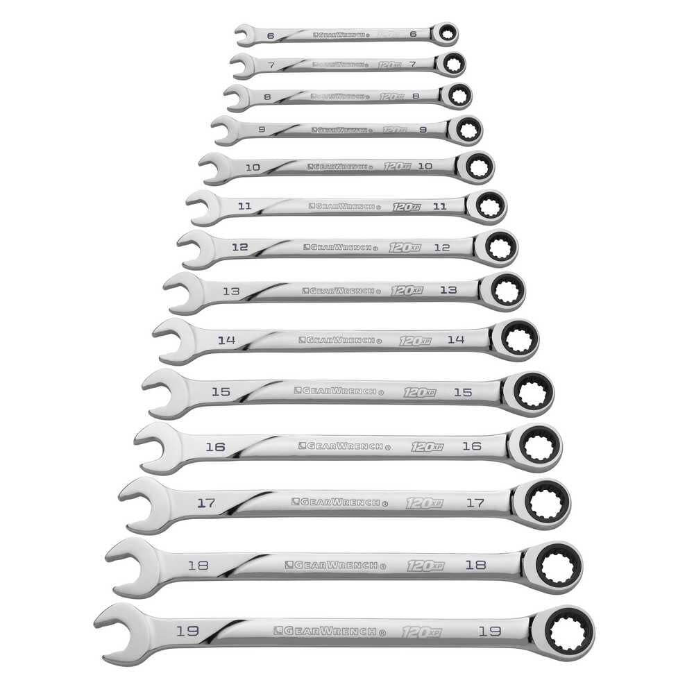 14 Pc 120XP Universal Spline XL Ratcheting Combination Metric Wrench Set 86426