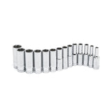 14 Pc 3/8-in Drive 6 Point Deep Metric Socket Set 80554