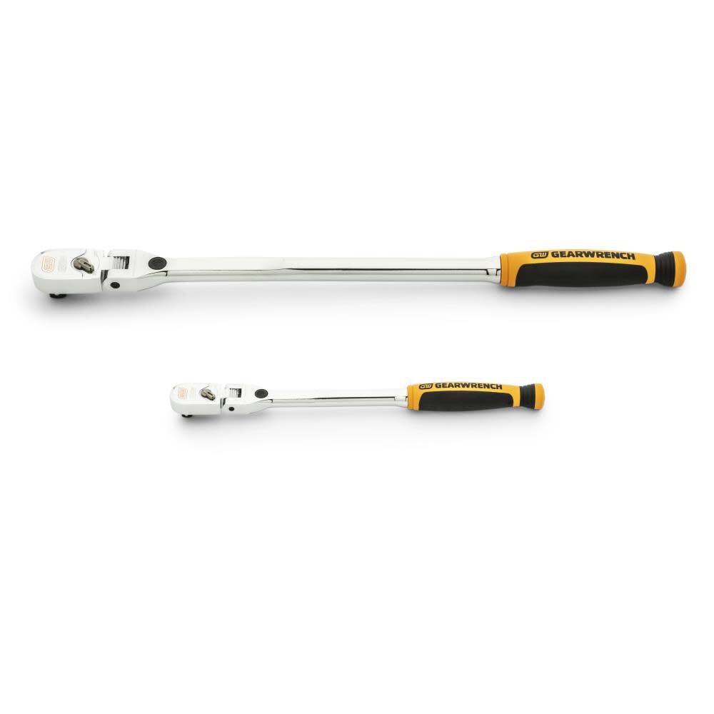 1/4in & 3/8in Drive Flex Head Ratchet 2pc 81381