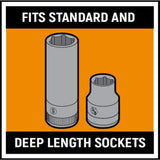 1/4in 3/8in and 1/2in Drive Orange Metric Socket Storage Tray Set 3pc 83119