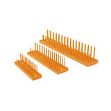 1/4in 3/8in and 1/2in Drive Orange Metric Socket Storage Tray Set 3pc 83119