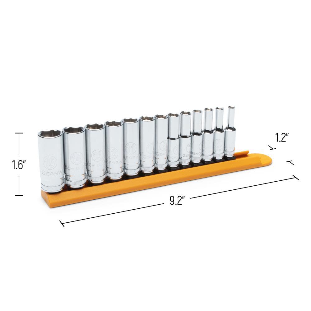 1/4in Drive 6 Point Deep Metric Socket Set 13pc 80304