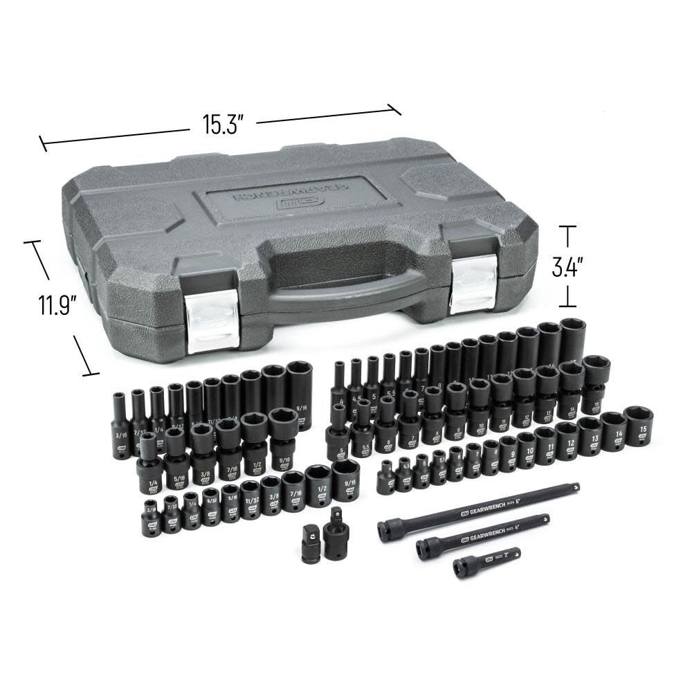 1/4in Impact SAE/Metric Socket Set 71pc 84903