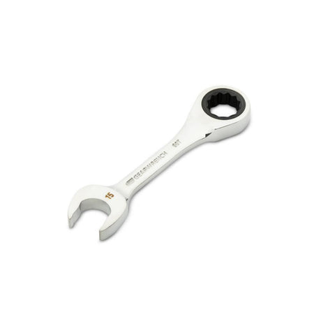 15mm 90-Tooth 12 Point Stubby Combination Ratcheting Wrench 86845