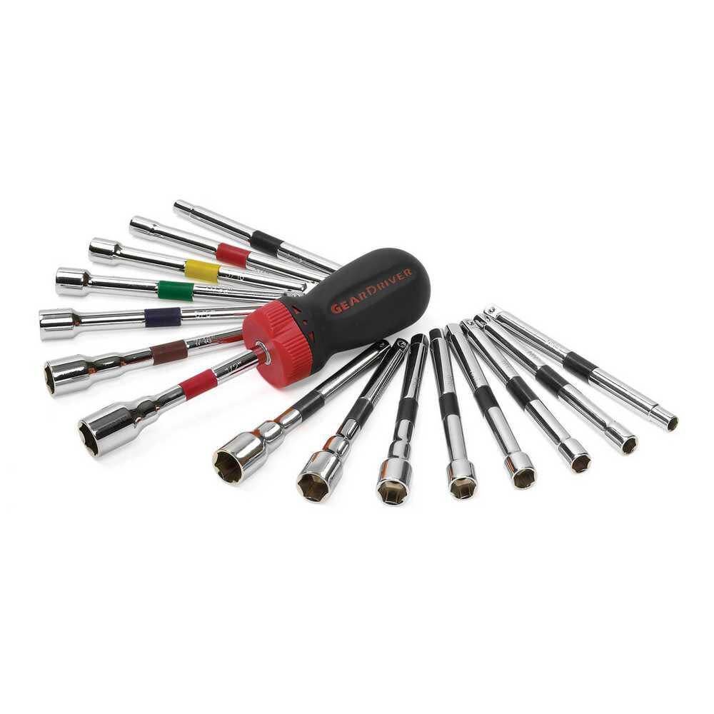 16 Pc Ratcheting Nut Driver Set 8916D