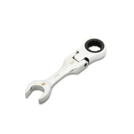 16mm 90-Tooth 12 Point Stubby Flex Combination Ratcheting Wrench 86866