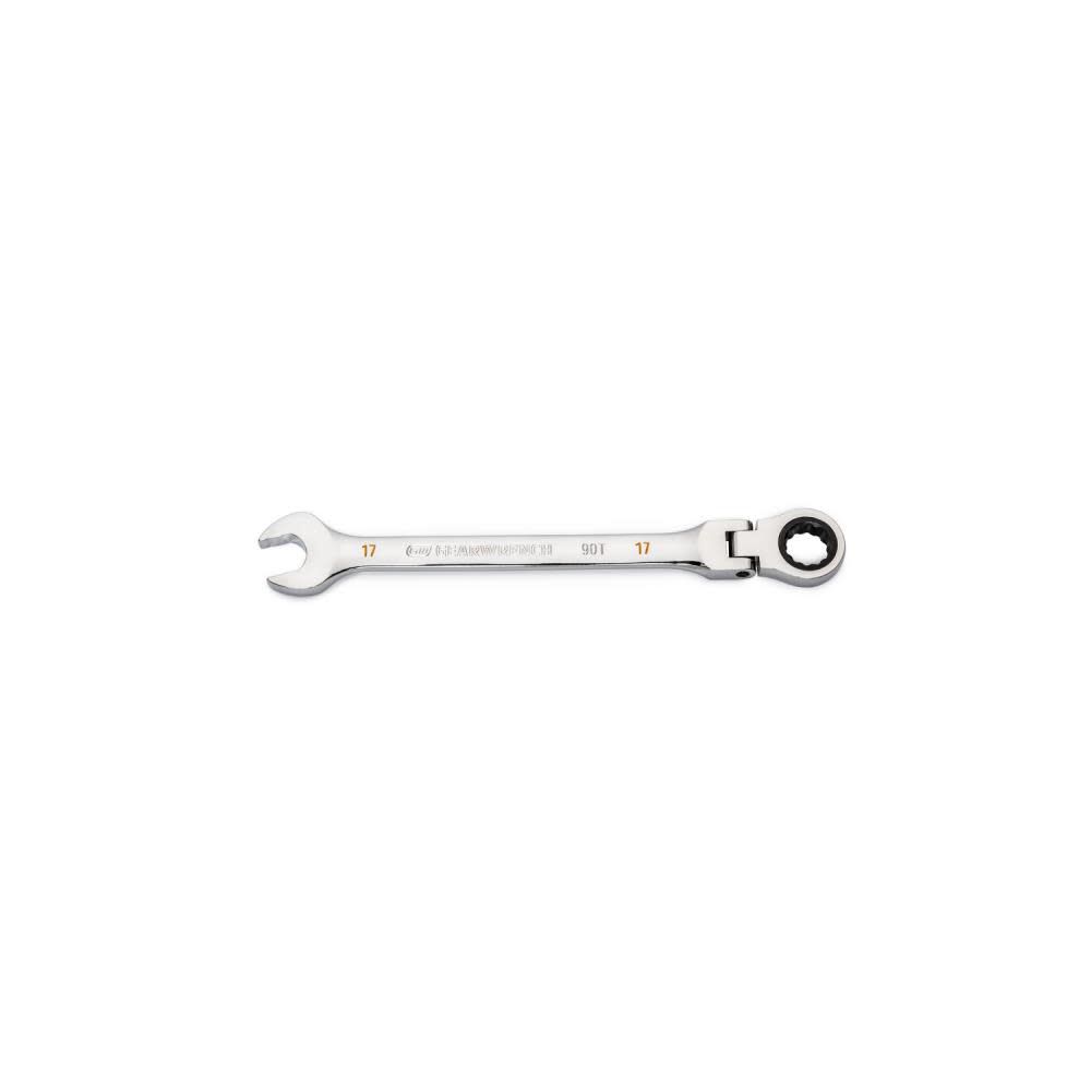 17mm 90T 12 Point Flex Head Ratcheting Combination Wrench 86717