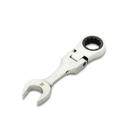 18mm 90-Tooth 12 Point Stubby Flex Combination Ratcheting Wrench 86868