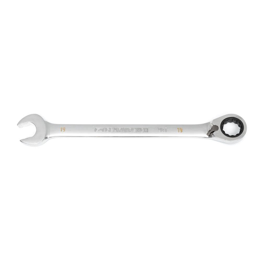 19mm 90-Tooth 12 Point Reversible Ratcheting Wrench 86619