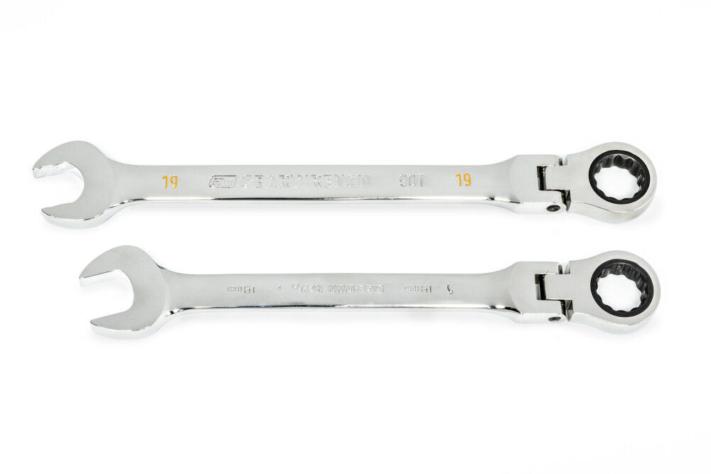 19mm 90T 12 Point Flex Head Ratcheting Combination Wrench 86719