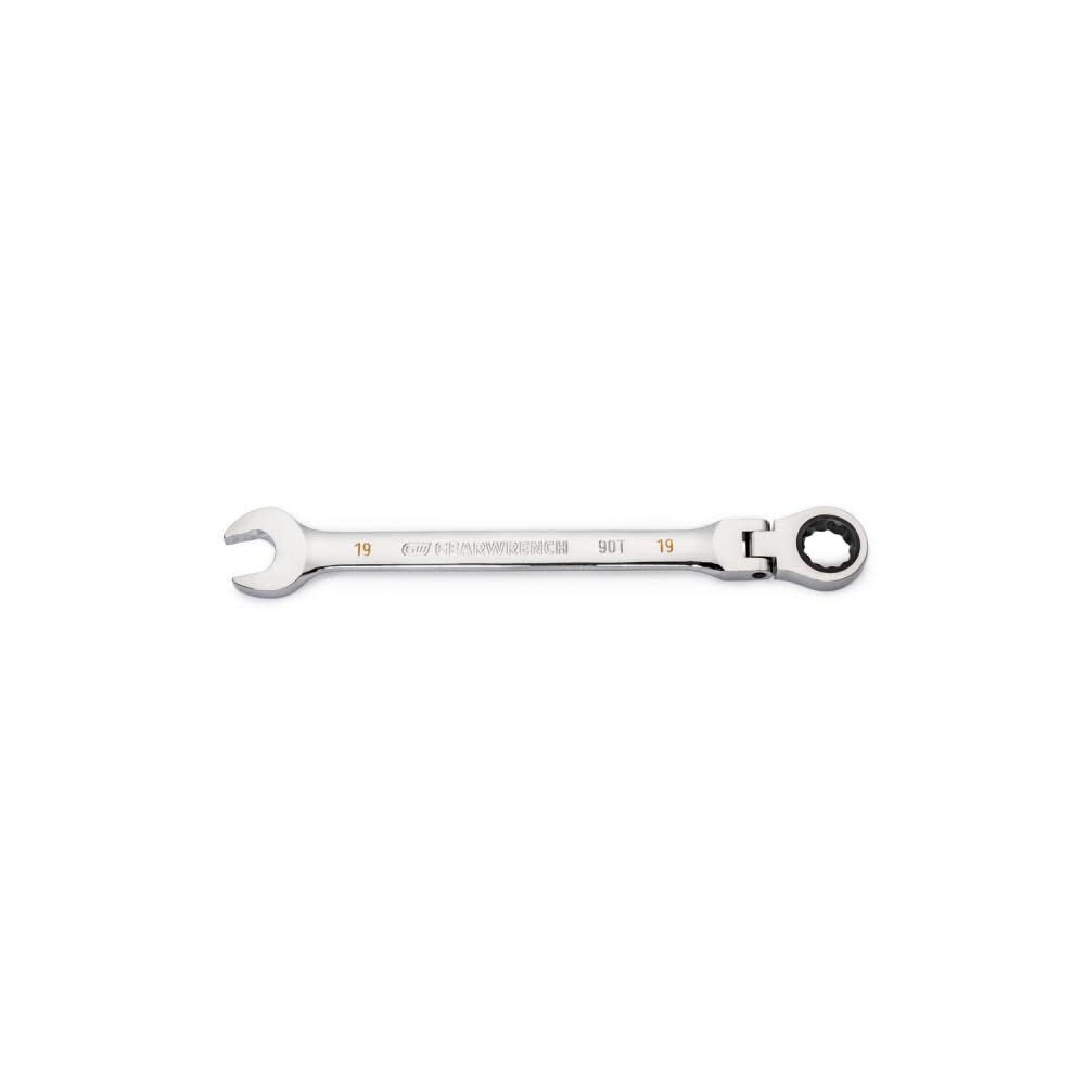 19mm 90T 12 Point Flex Head Ratcheting Combination Wrench 86719