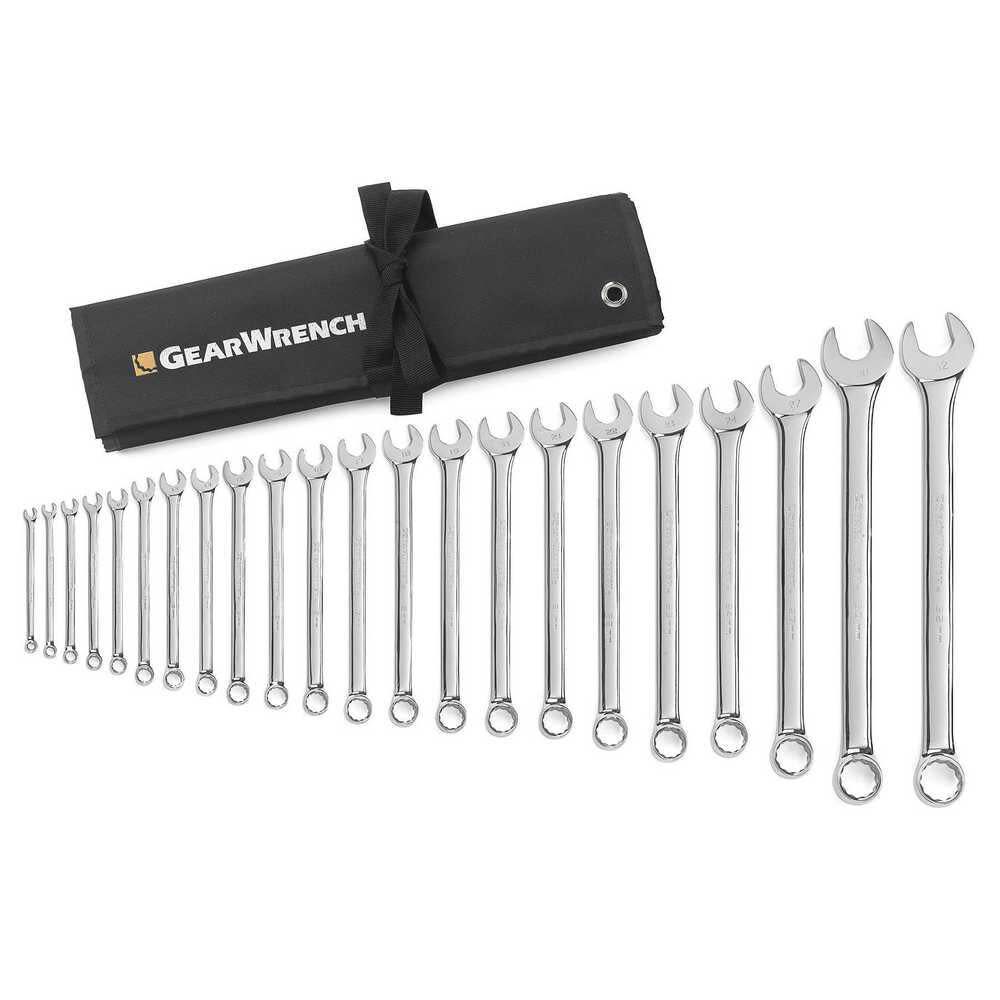 22 Pc. 12 Point Long Pattern Combination Wrench Set Metric 81916