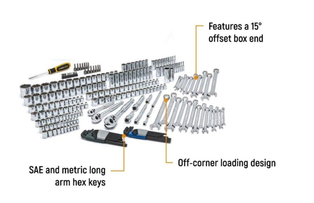 239 Piece Mechanics Tool Set in 3 Drawer Storage Box 80942