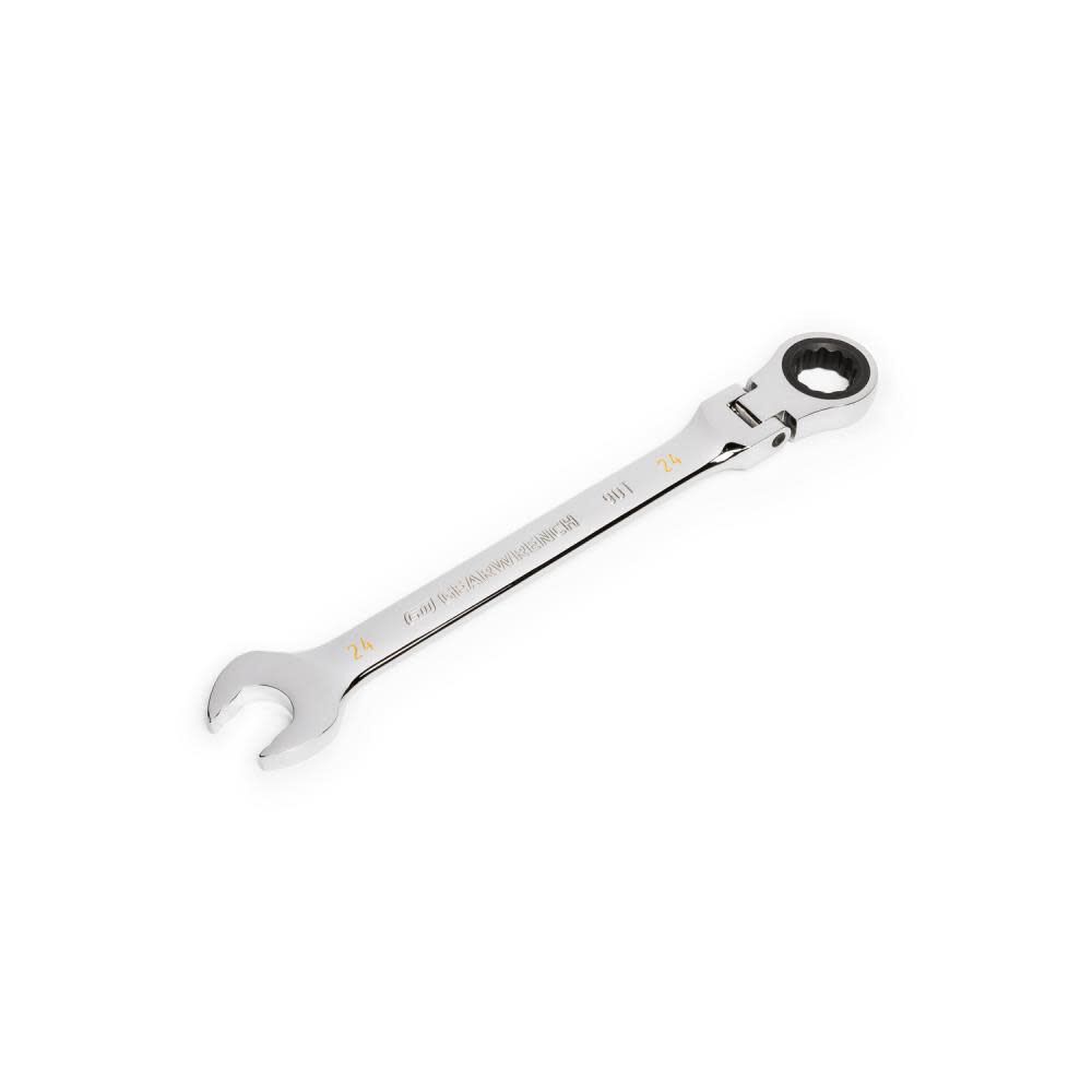 24mm 90T 12 Point Flex Head Ratcheting Combination Wrench 86724