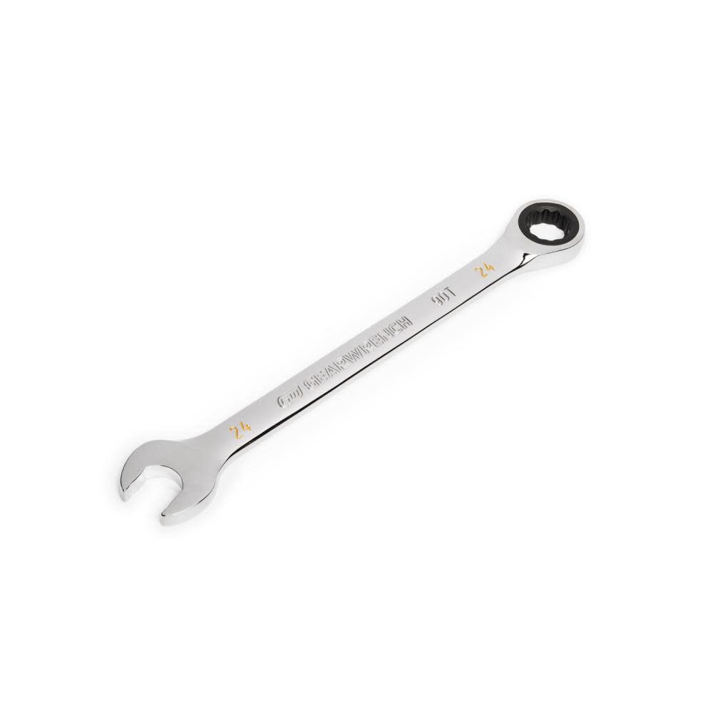 24mm 90T 12 Point Ratcheting Combination Wrench 86924