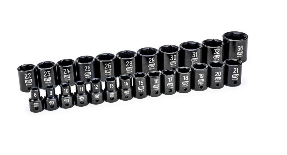 25-PC 1/2 Dr Imp Socket Set MM 84933N