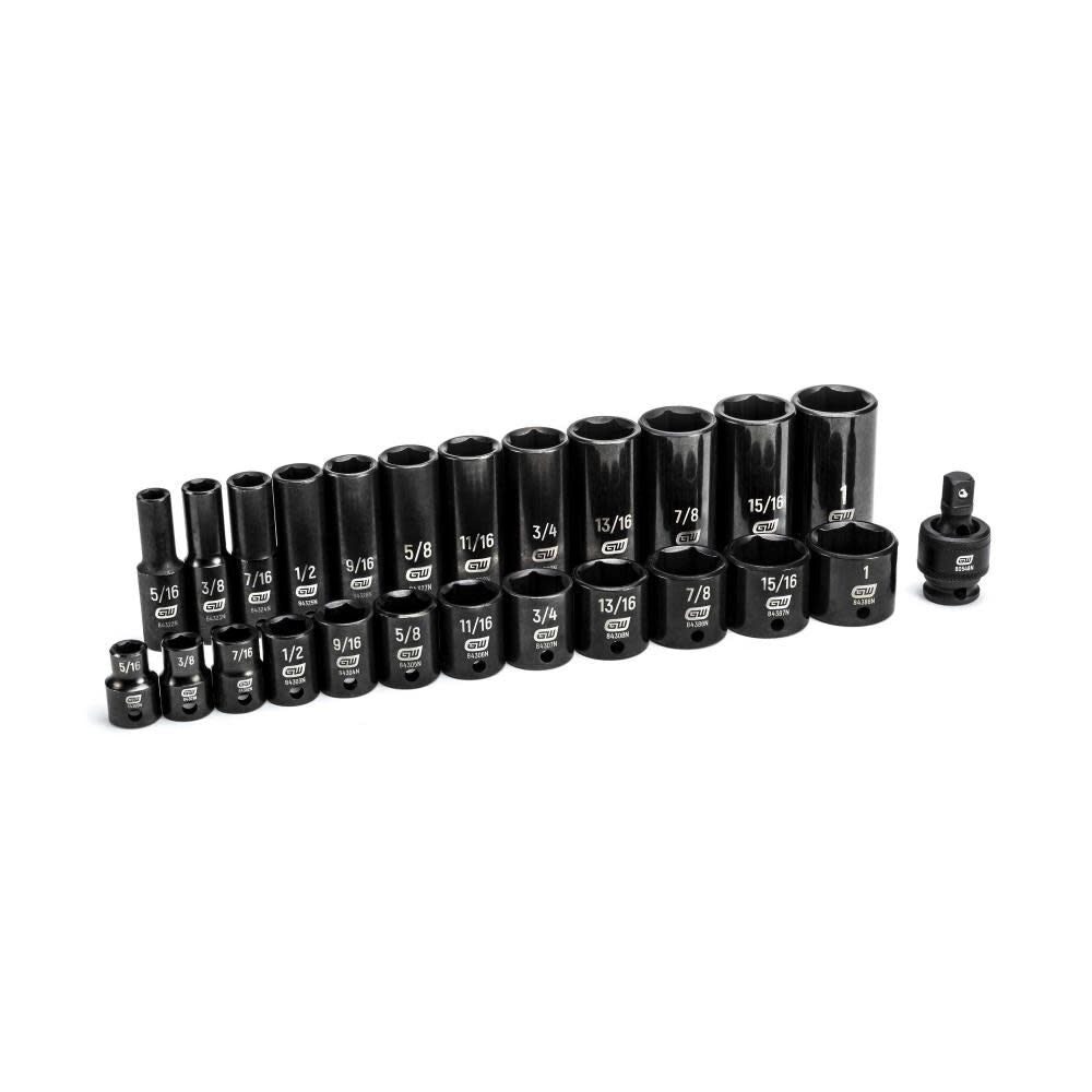 25pc Standard/Deep 3/8In Drive Imperial Socket Set 84919N