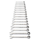 30 Piece 90T 12 Point Metric & SAE Combination Ratcheting Wrench Set Bundle 86928+86959