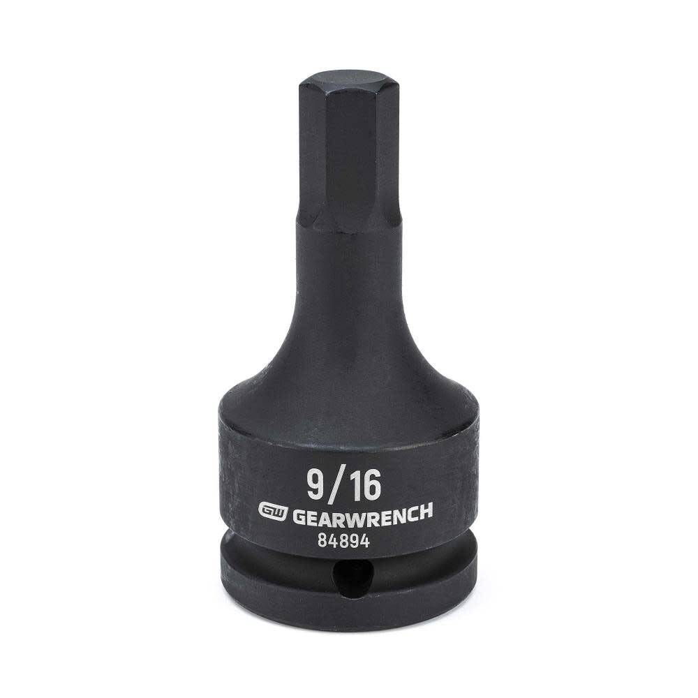 3/4 in Drive Hex Bit Impact SAE Socket 9/16 in 84894