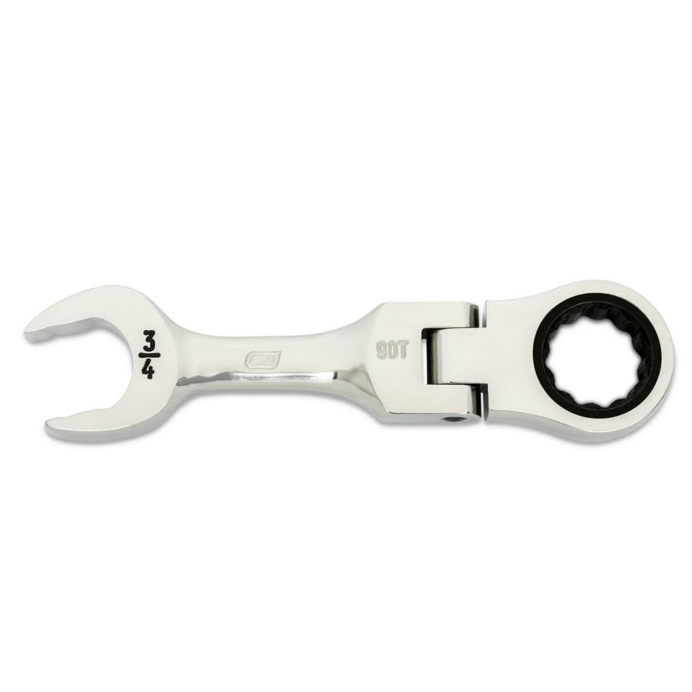 3/4 Inch 90-Tooth 12 Point Stubby Flex Combination Ratcheting Wrench 86877