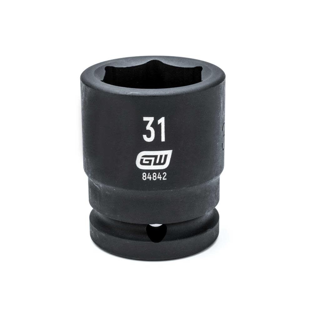 3/4in Drive 31mm 6 Point Standard Impact Metric Socket 84842