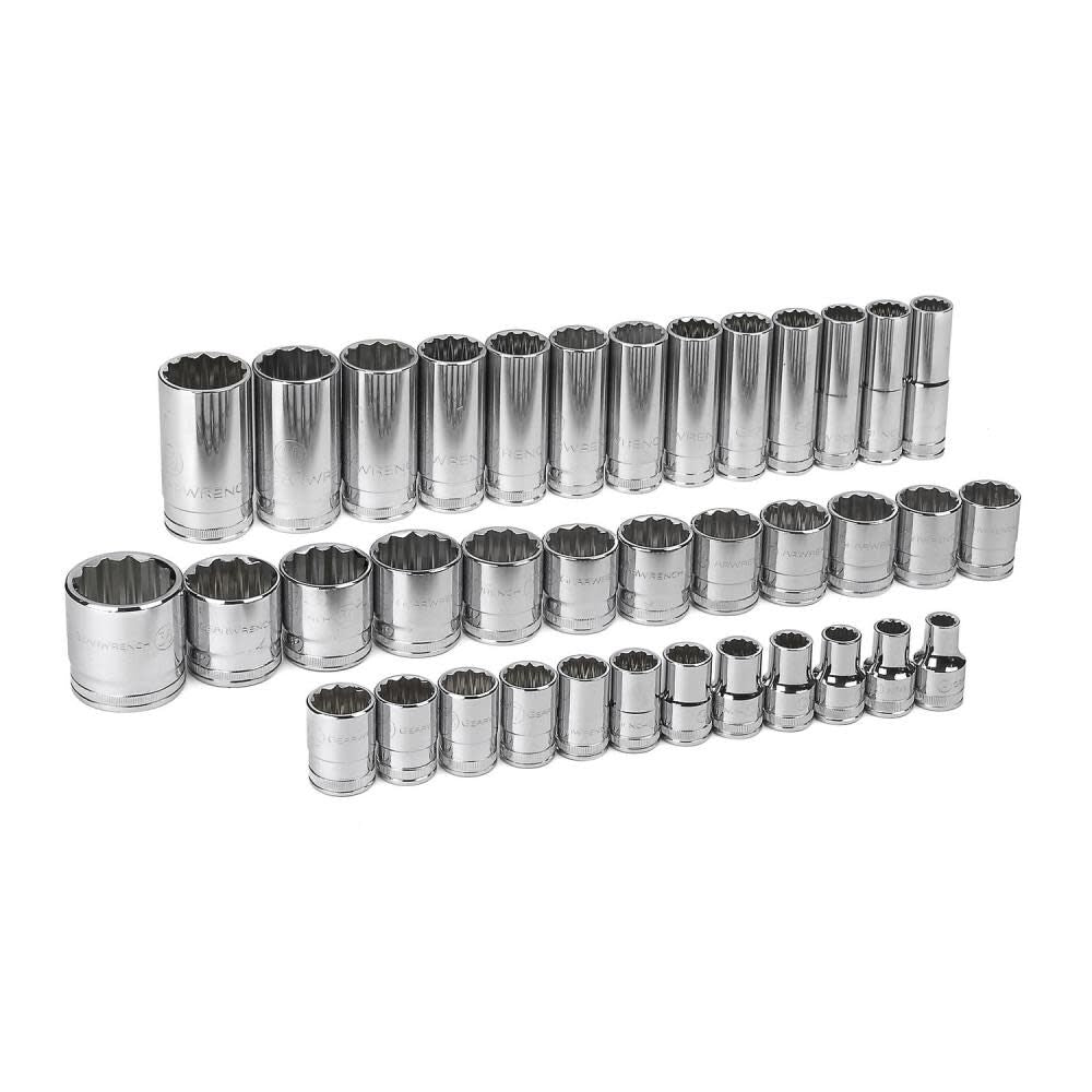 1/2-in Drive Metric Shallow/Deep Socket Set (37-Pieces) 80730