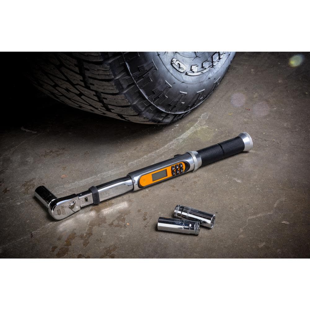 3/8in Drive 120XP Flex Head Electronic Torque Wrench with Angle 85195