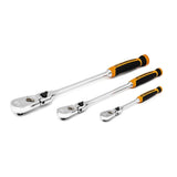 3pc 1/4in 3/8in & 1/2in Drive Flex Head Ratchet 3pc 81298T