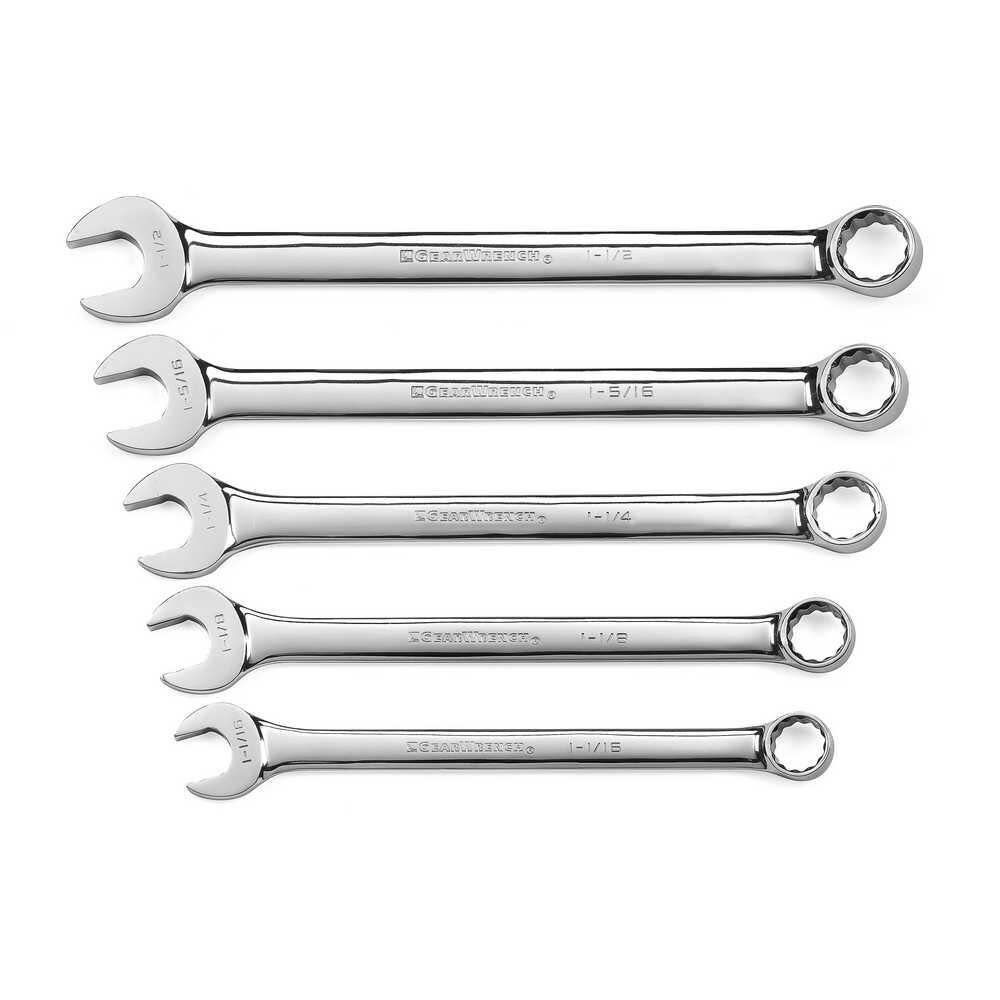 5 Piece 12 Point Long Pattern Combination Wrench Set SAE 81921