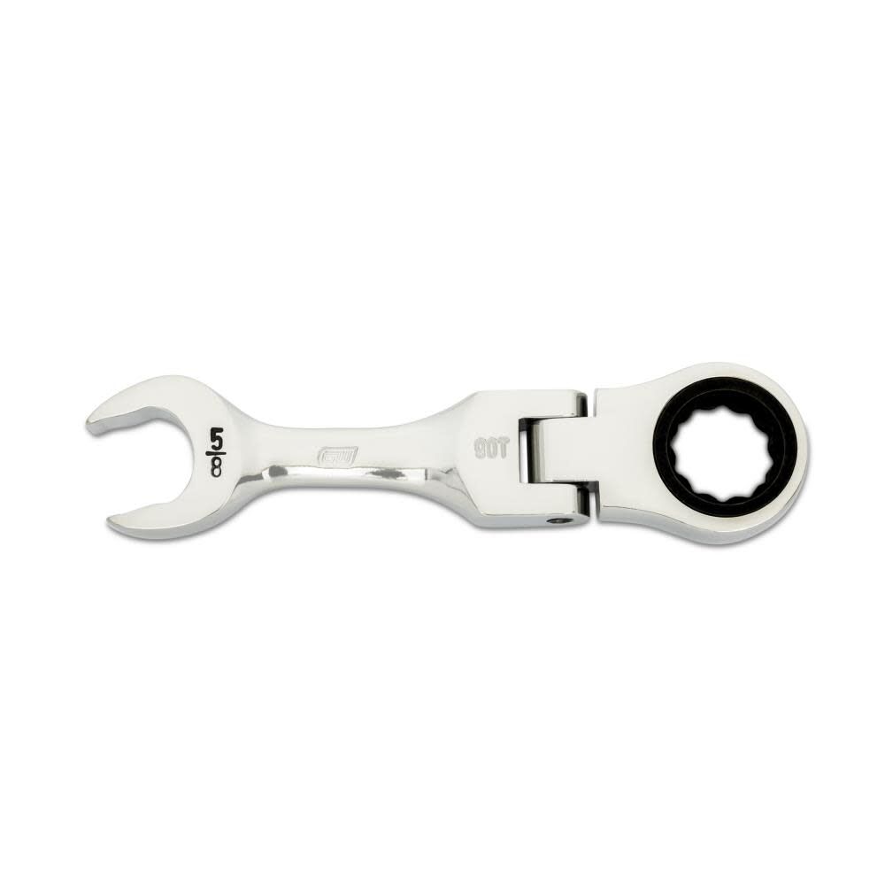 5/8 Inch 90-Tooth 12 Point Stubby Flex Combination Ratcheting Wrench 86875