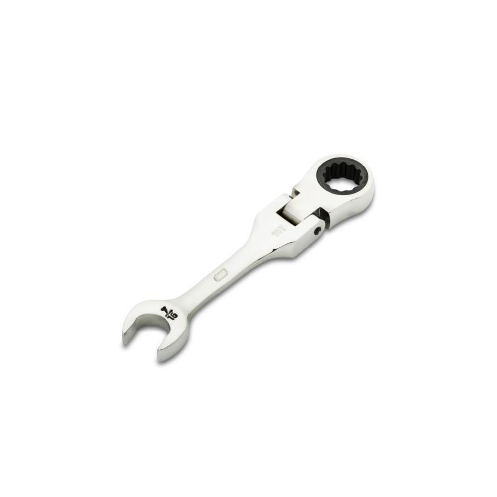 7/16 Inch 90-Tooth 12 Point Stubby Flex Combination Ratcheting Wrench 86872