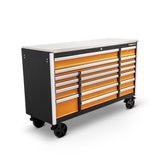 72 in 18 Drawer Rolling Tool Cabinet with Stainless Steel Worktop 83249