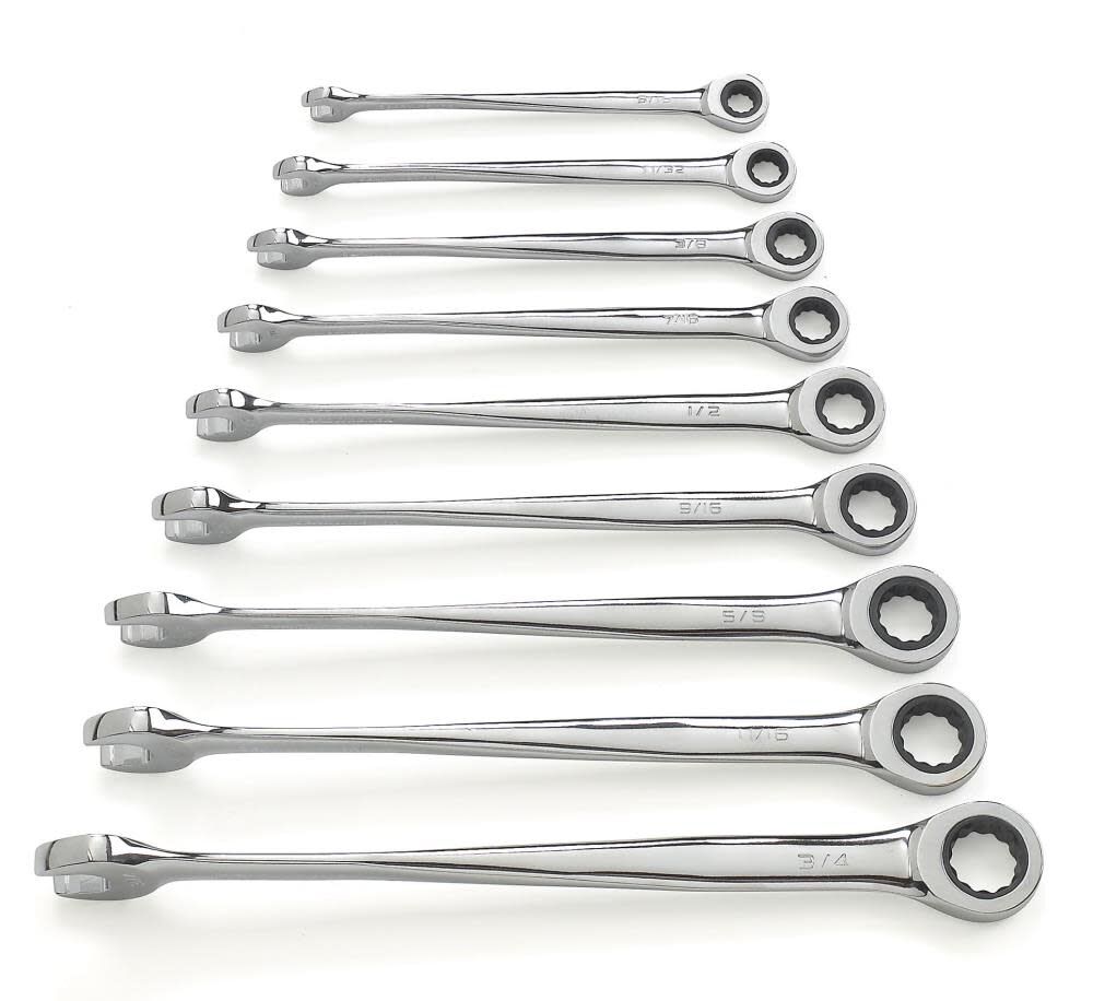 9 pc XL X-Beam Sae Combination Ratcheting Wrench Set 85898