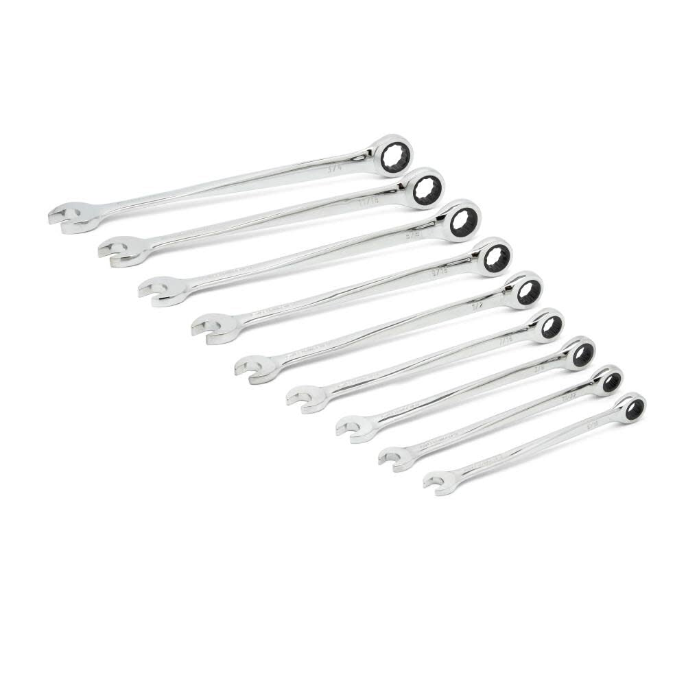 9 pc XL X-Beam Sae Combination Ratcheting Wrench Set 85898