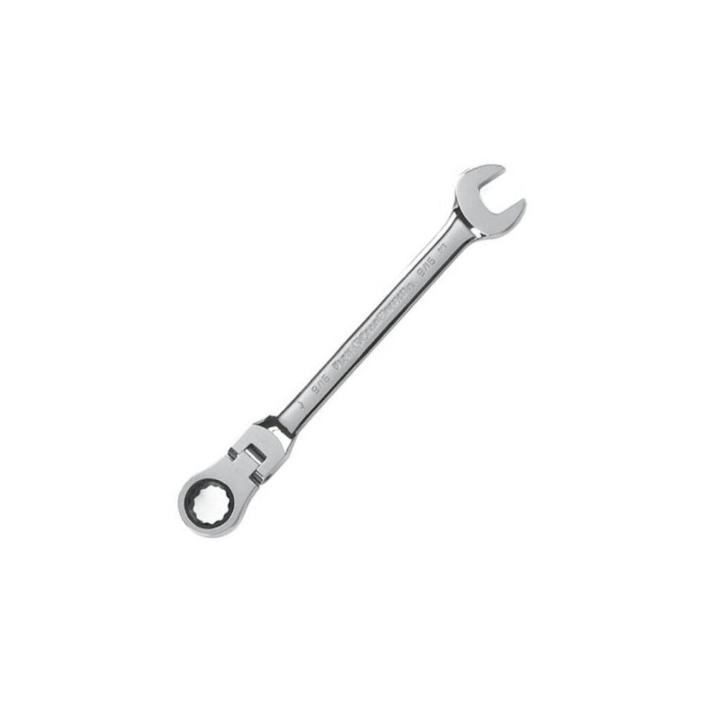 9/16 In.ch 72T 12-Point Flexible Head Open End Combination Wrench 9709