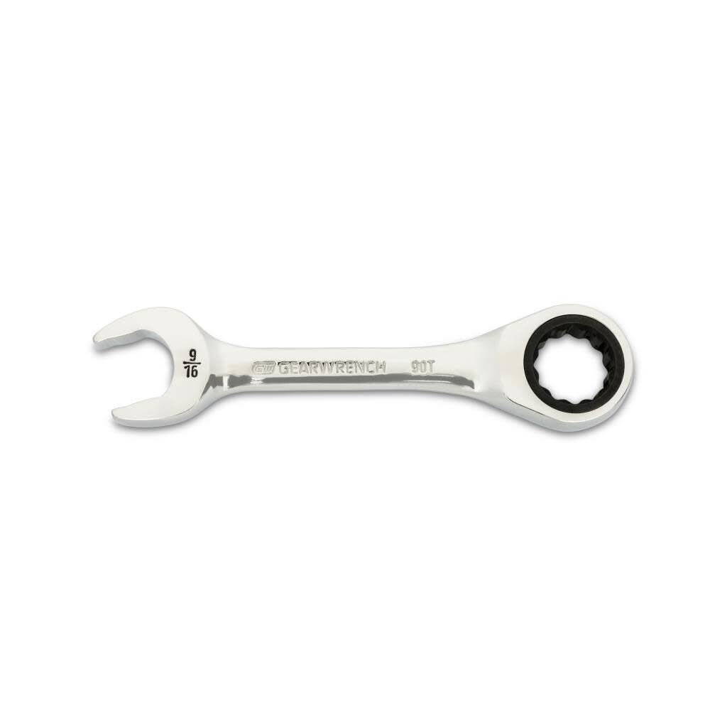 9/16 Inch 90-Tooth 12 Point Stubby Combination Ratcheting Wrench 86854