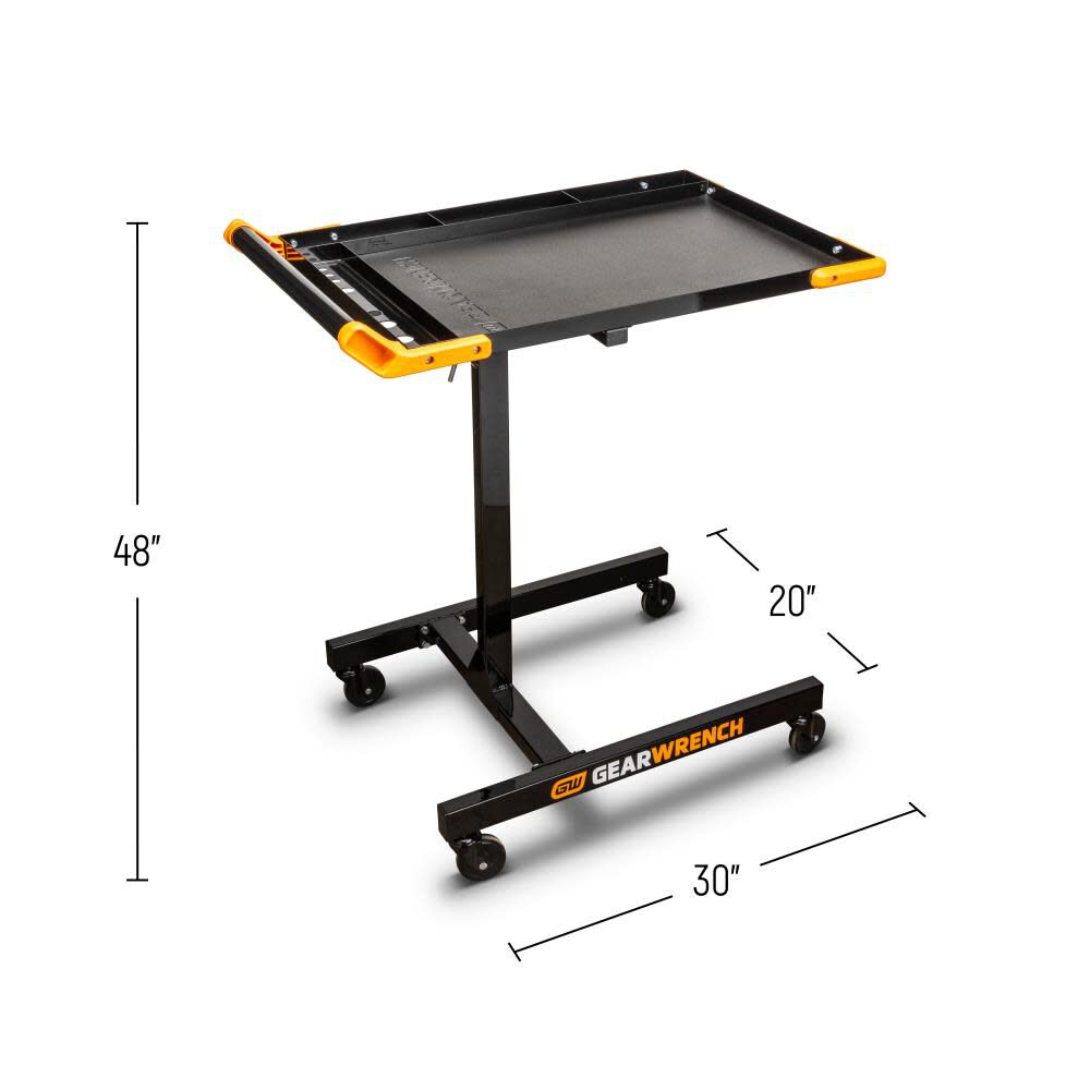 Adjustable Height Mobile Work Table 35in to 48in 83166