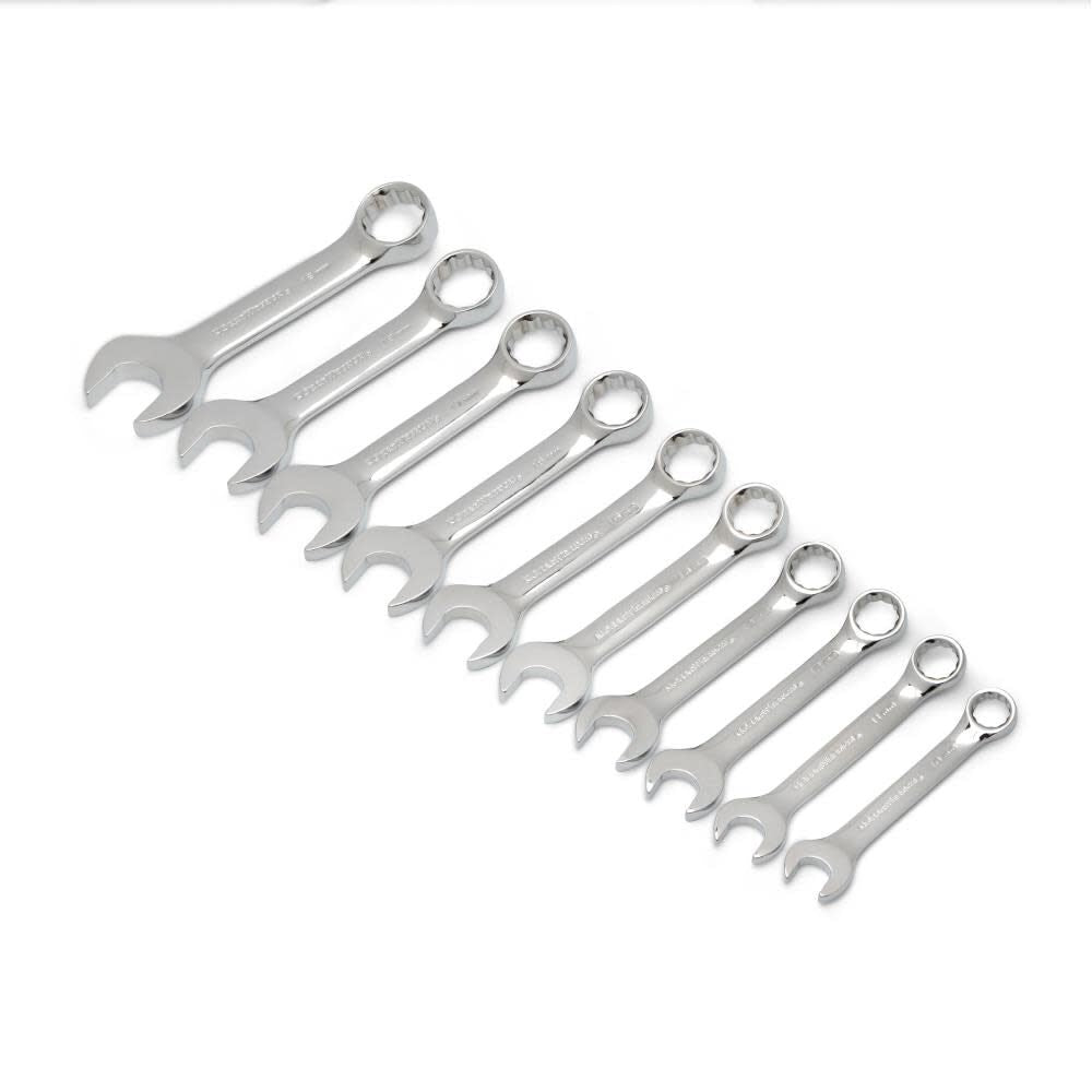 Combination Wrench Set 10-Pc Stubby Metric 81904