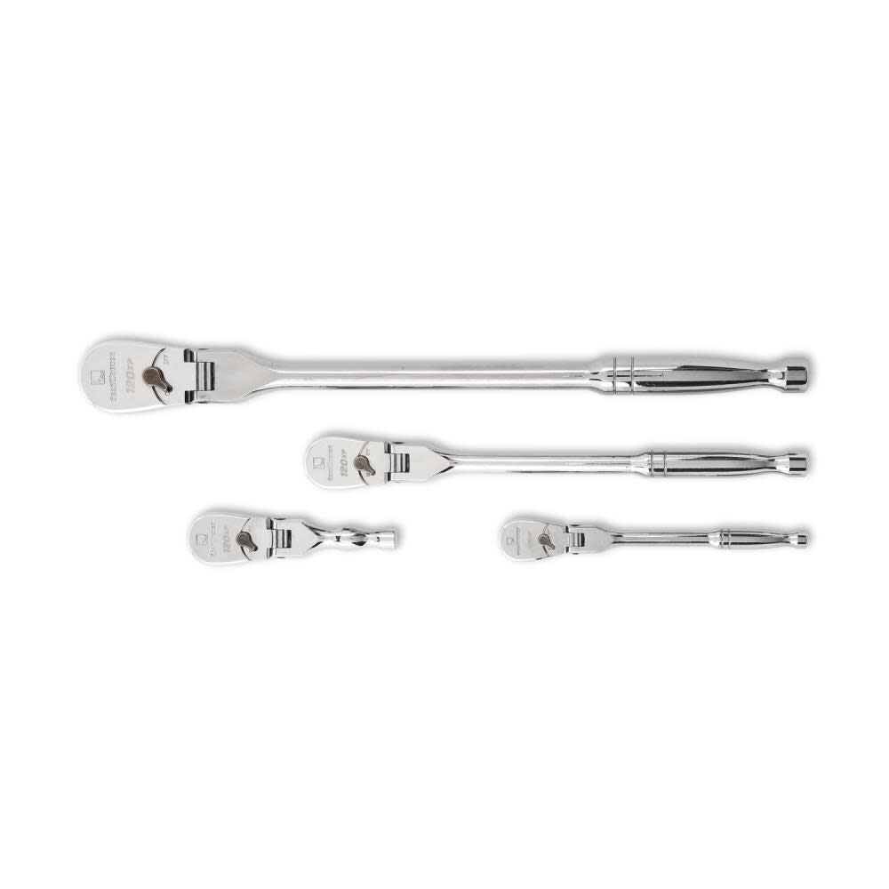 Flex Head Ratchet Set 4 Pc Teardrop 120XP 1/4in 3/8 In. & 1/2 In. Drive 81230P