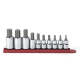 Hex Bit Socket Set 10 Pc. 3/8 In. & 1/2 In. Drive SAE 80579