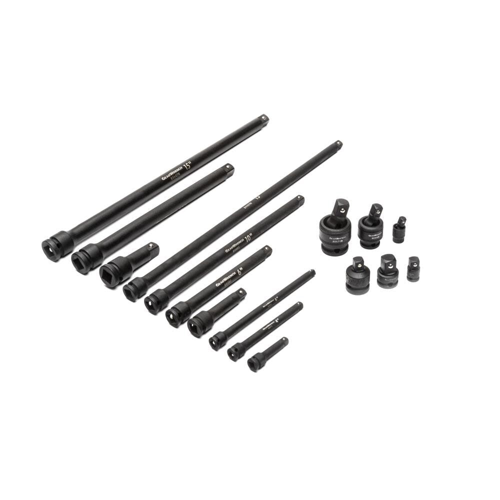 Impact Socket Master Set 1/4in 3/8in 1/2in 6 Point SAE & Metric Standard & Deep 209pc 89072