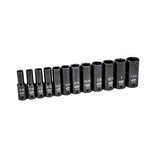 Impact Socket Set 12 pc. 1/2 In. Drive 6 Point SAE Deep 84942N